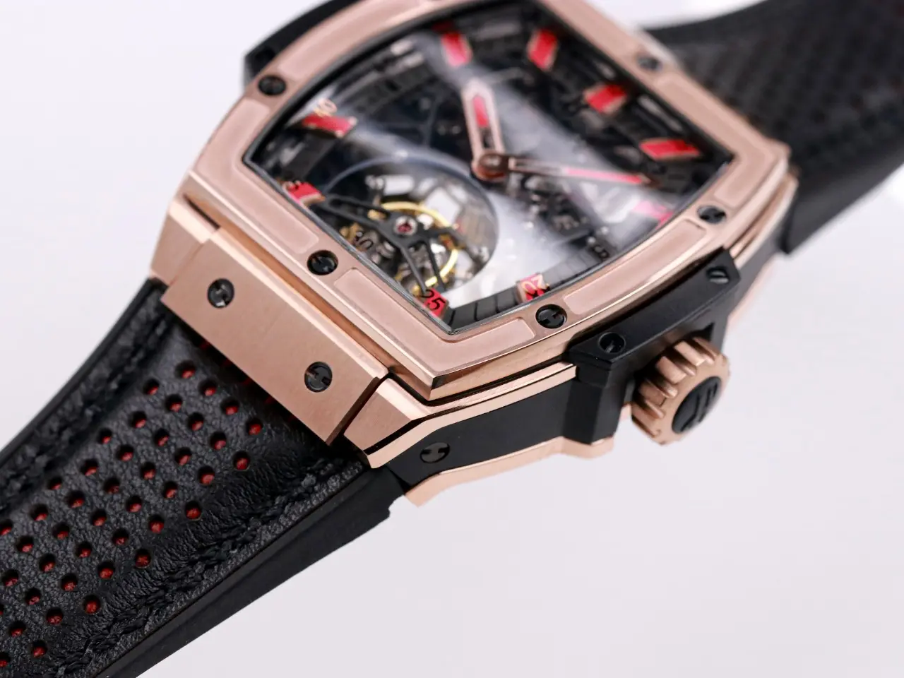 Popular ZF Factory Hublot Masterpiece 906 Rose Gold Platinum Plated Tourbillon Watch with Black Leather Strap – Super Clone Excellence 1392