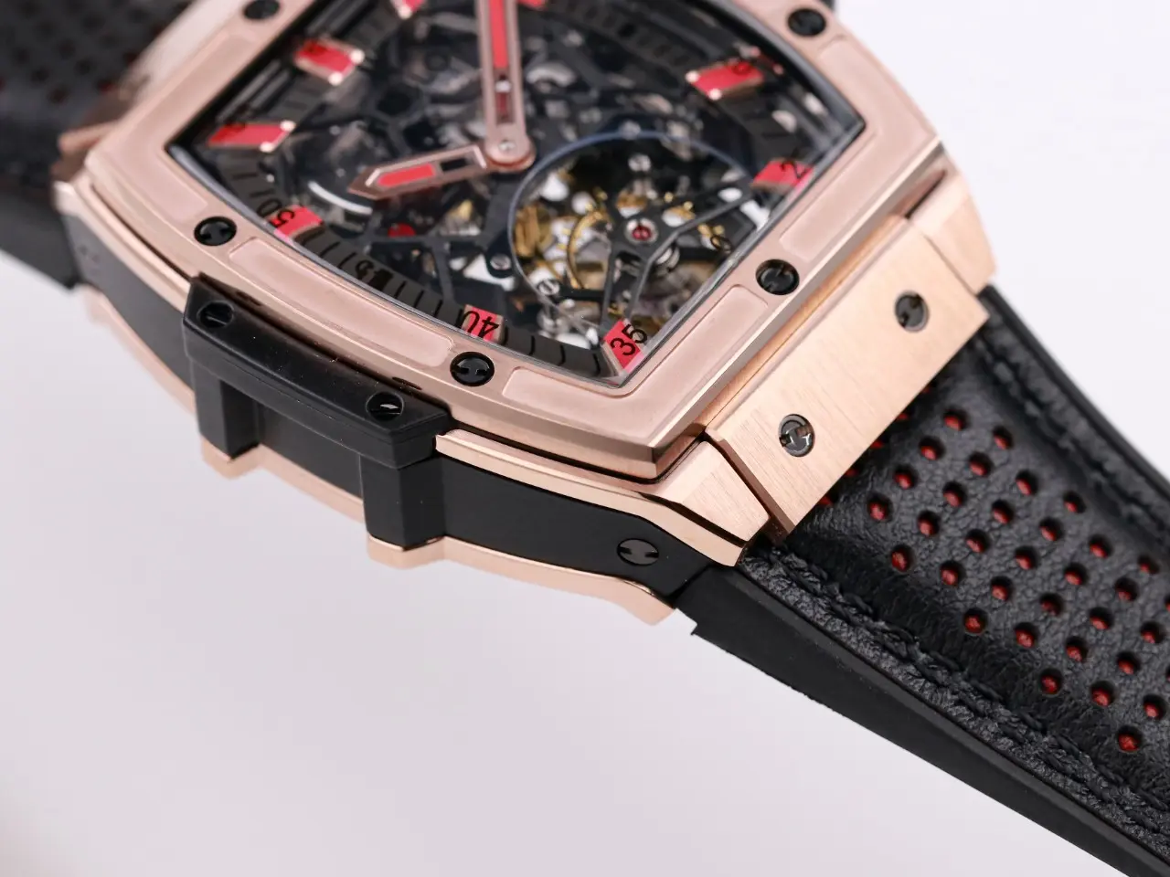 Popular ZF Factory Hublot Masterpiece 906 Rose Gold Platinum Plated Tourbillon Watch with Black Leather Strap – Super Clone Excellence 1392