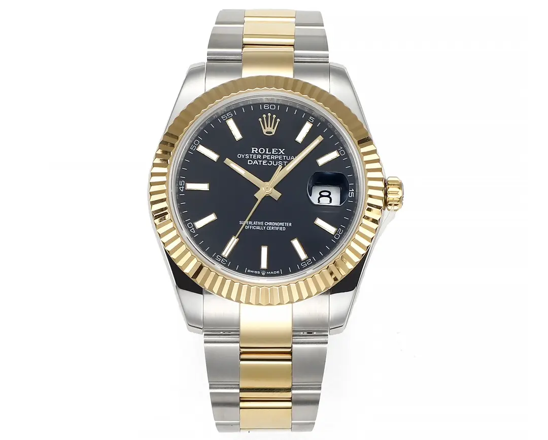 Functional Rolex Datejust Two-Tone Black Dial Automatic Watch with 3235 Movement – Super Clone 184