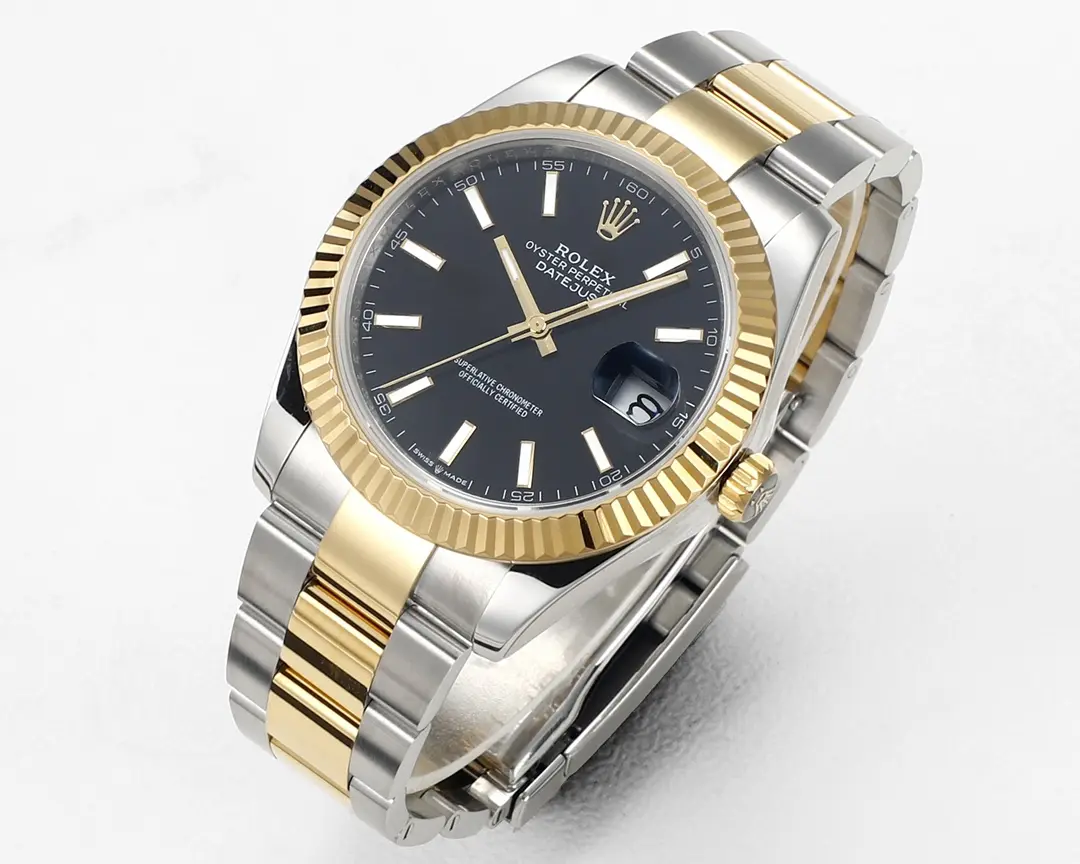 Functional Rolex Datejust Two-Tone Black Dial Automatic Watch with 3235 Movement – Super Clone 184