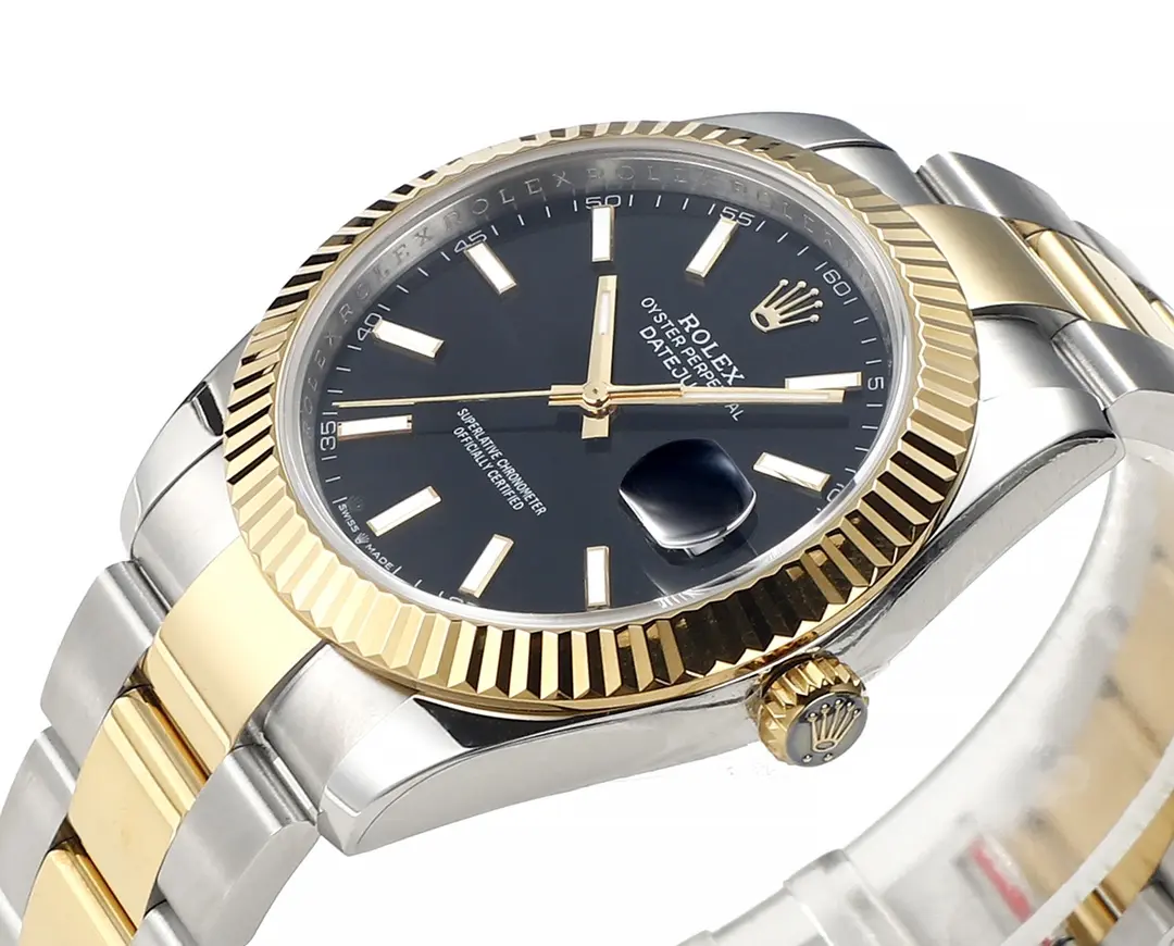 Functional Rolex Datejust Two-Tone Black Dial Automatic Watch with 3235 Movement – Super Clone 184