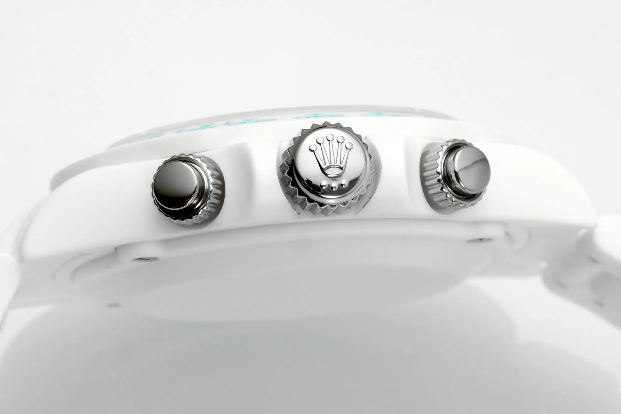 Rolex Daytona Ceramic Watch – White Strap, Turquoise Dial,  VSF Watches Design Colorful 52