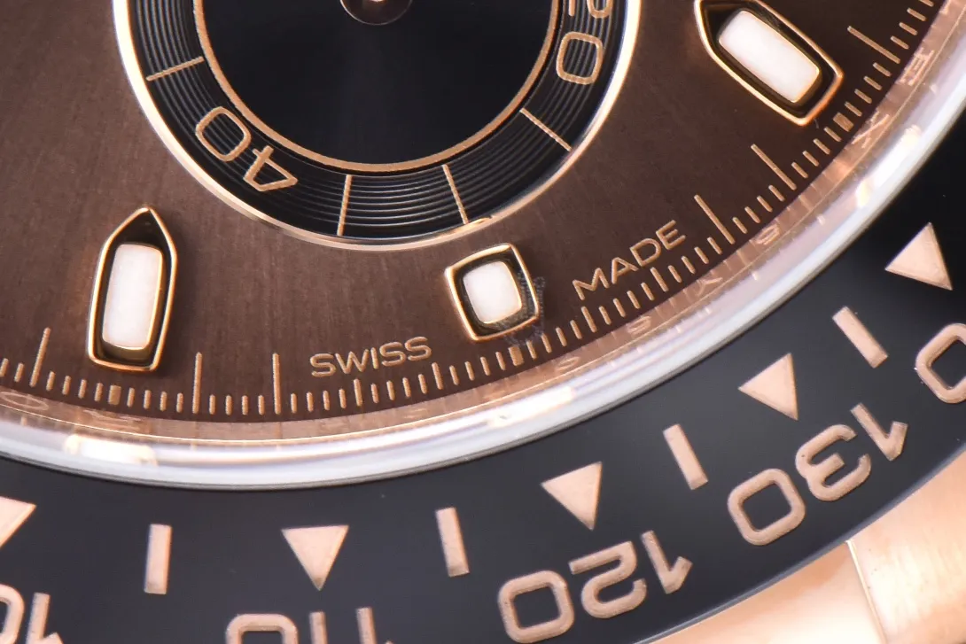 VS Factory Rolex Daytona Watch with Black Rubber Strap, Brown Dial, and Exquisite Craftsmanship Breathable 16