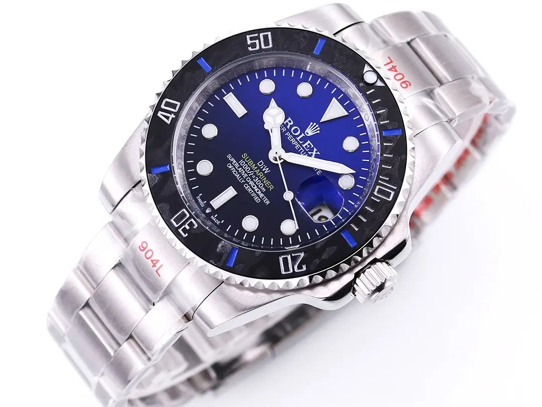 Sustainable Rolex Submariner PARAKEET – Custom Blue Gradient Dial, Carbon Fiber Bezel, Stainless Steel Luxury Watch by VSF Watches 317