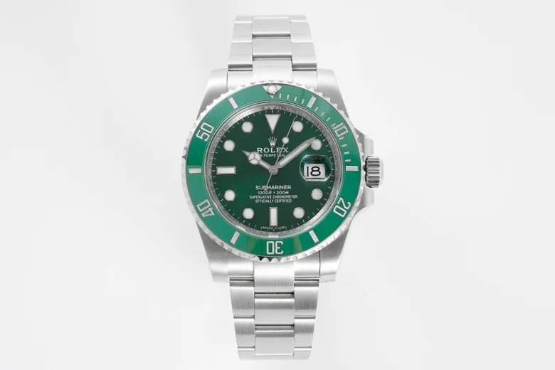 VS Factory Rolex Submariner 40mm Date Hulk Green Ceramic Bezel Stainless Steel Oyster Bracelet Watch SunProtective 312