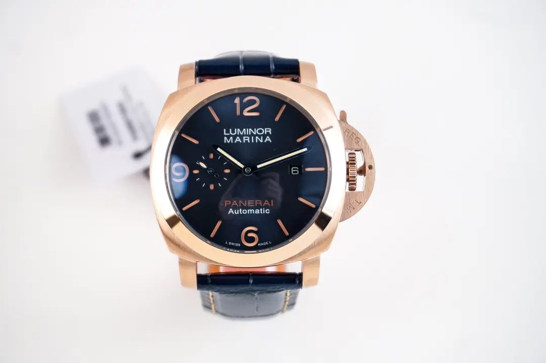 ZF Factory Panerai Luminor Marina Automatic Men’s Watch – Rose Gold Case, Brown Leather Strap, 45mm, VSF Watches Collection FreshLook 785