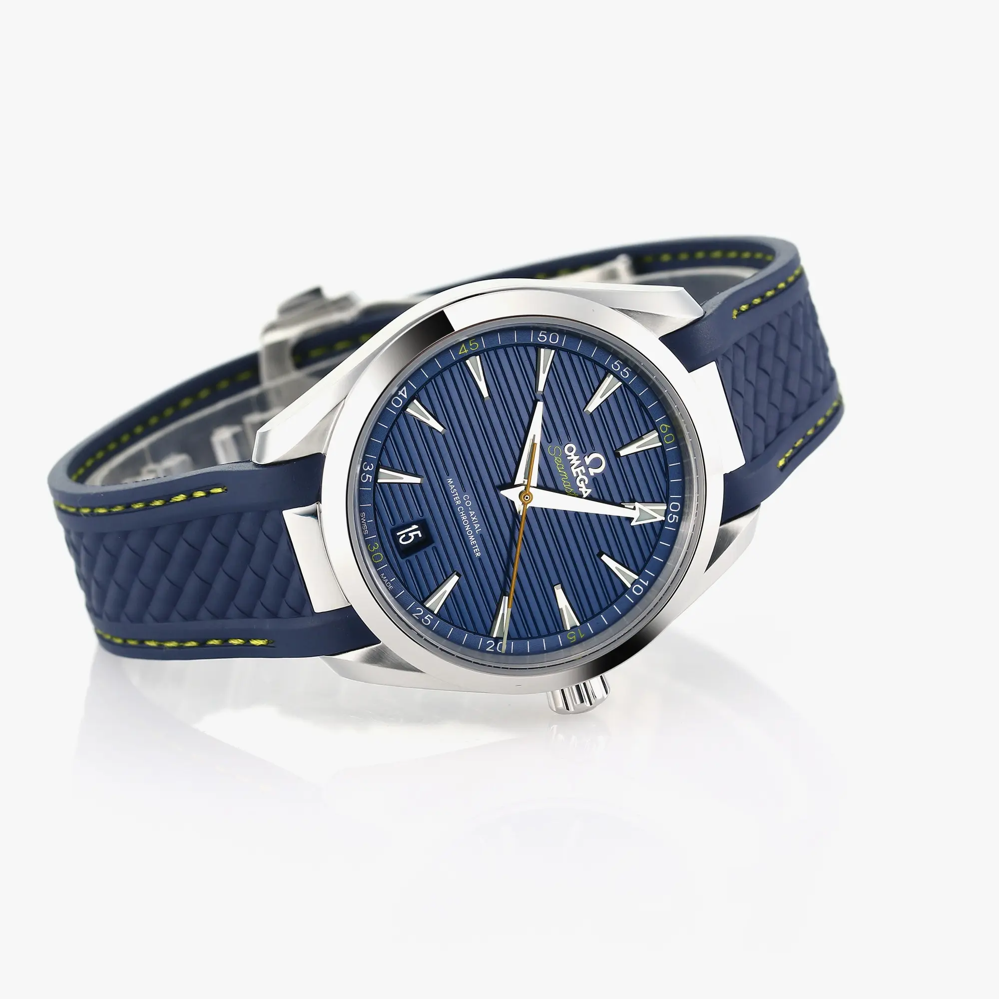 FlexibleFit VS Factory Omega Seamaster Aqua Terra Blue Dial Rubber Strap –  VSF Watches Collection 511