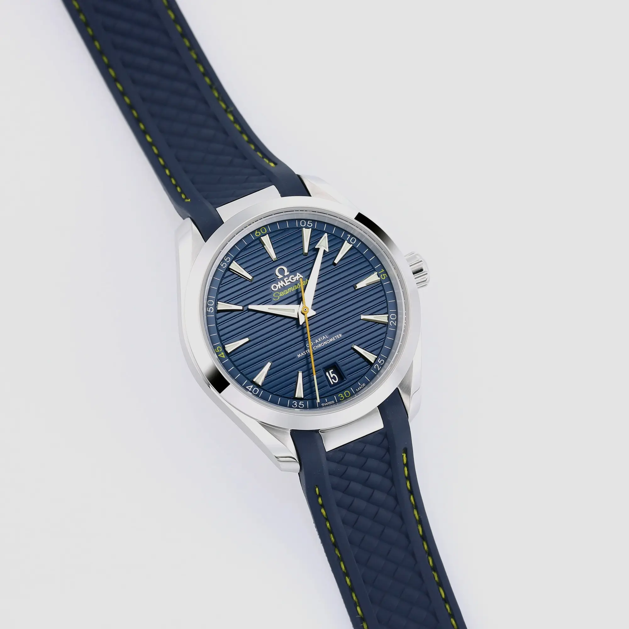 FlexibleFit VS Factory Omega Seamaster Aqua Terra Blue Dial Rubber Strap –  VSF Watches Collection 511