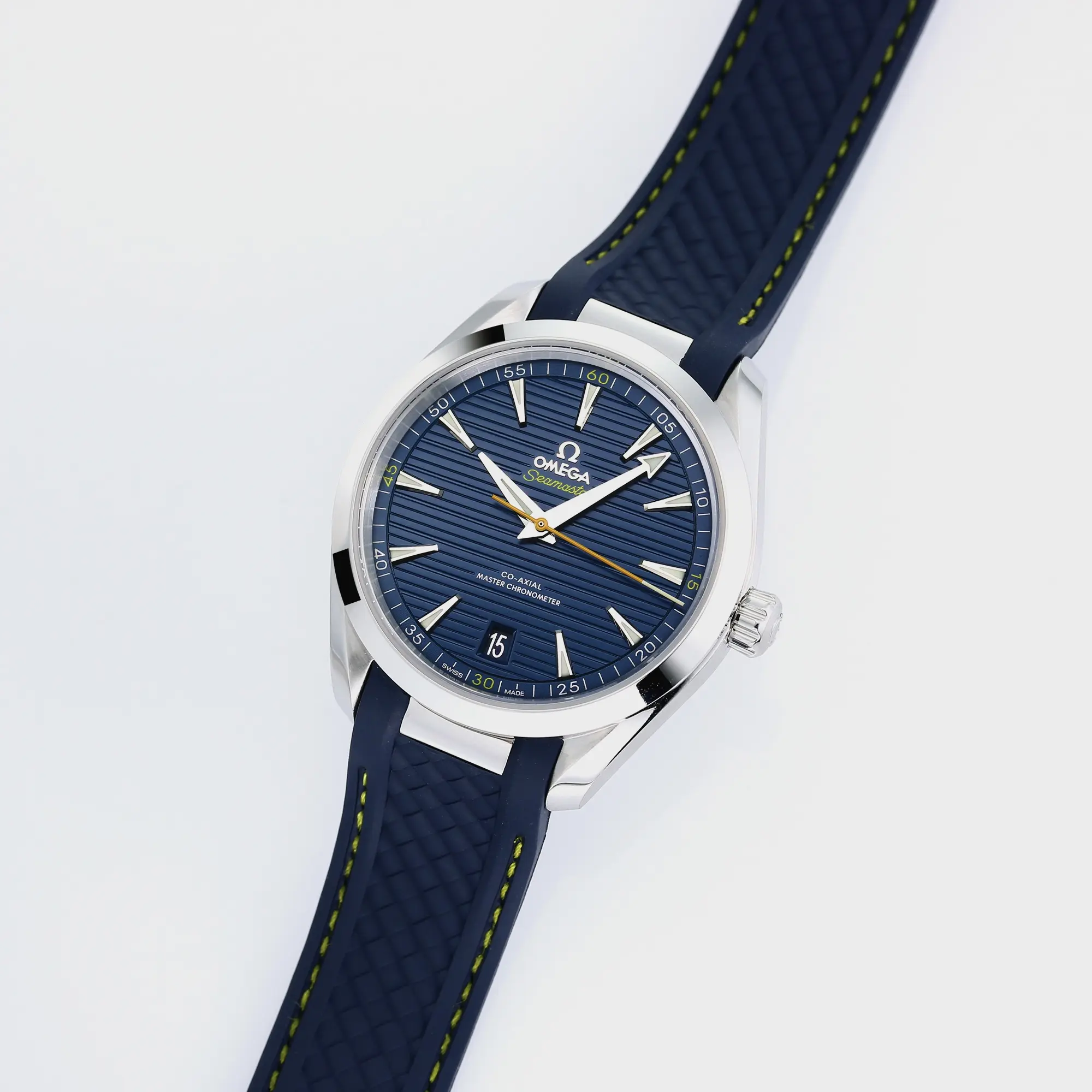 FlexibleFit VS Factory Omega Seamaster Aqua Terra Blue Dial Rubber Strap –  VSF Watches Collection 511
