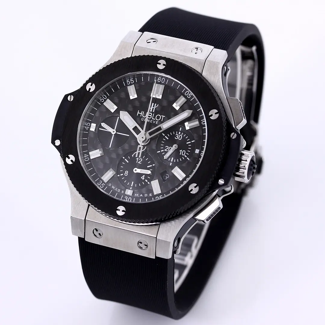 BB Factory HUBLOT Big Bang 44mm Black Rubber Strap Chronograph Watch – Stainless Steel Case | Super Clone Watch Contemporary 5488
