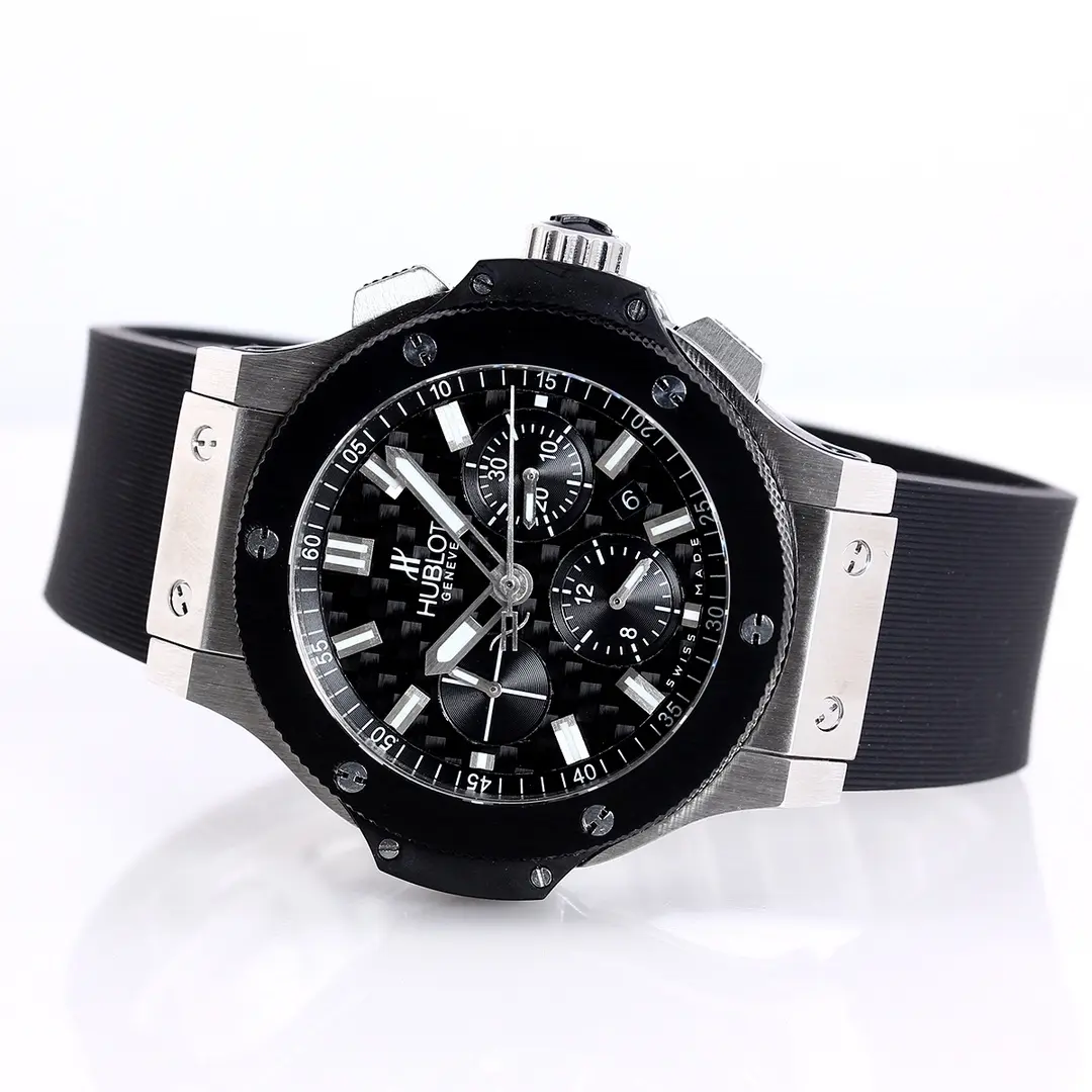 BB Factory HUBLOT Big Bang 44mm Black Rubber Strap Chronograph Watch – Stainless Steel Case | Super Clone Watch Contemporary 5488