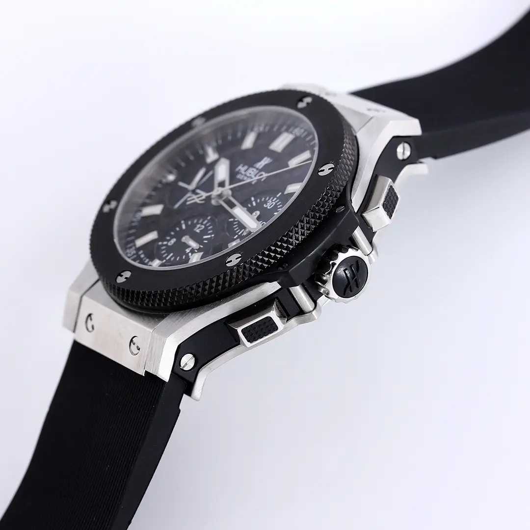BB Factory HUBLOT Big Bang 44mm Black Rubber Strap Chronograph Watch – Stainless Steel Case | Super Clone Watch Contemporary 5488
