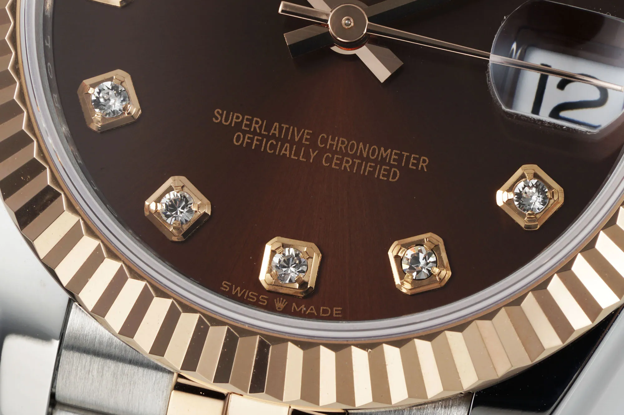 Cozy AR Factory Rolex Lady-Datejust 31mm Chocolate Brown Dial Diamond-Set Bezel Everose Rolesor Jubilee Bracelet Watch 4891