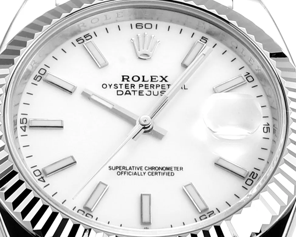 Durable AR Factory Rolex Datejust 41mm Stainless Steel White Dial Fluted Bezel Jubilee Bracelet Automatic Men’s Watch 4856