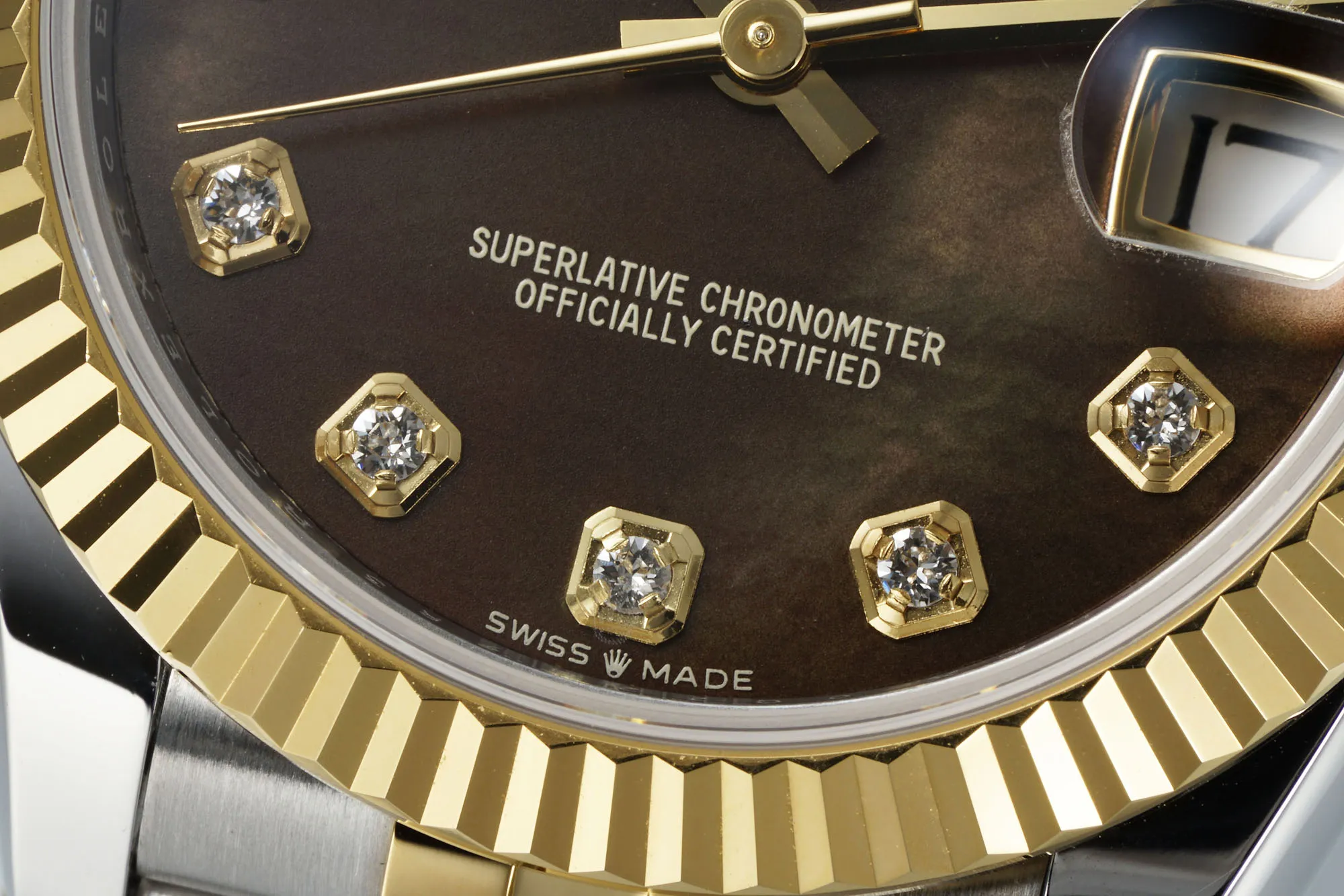 OdorResistant AR Factory Rolex Datejust 31mm Stainless Steel and Yellow Gold Chocolate Diamond Dial Jubilee Bracelet Watch 4914