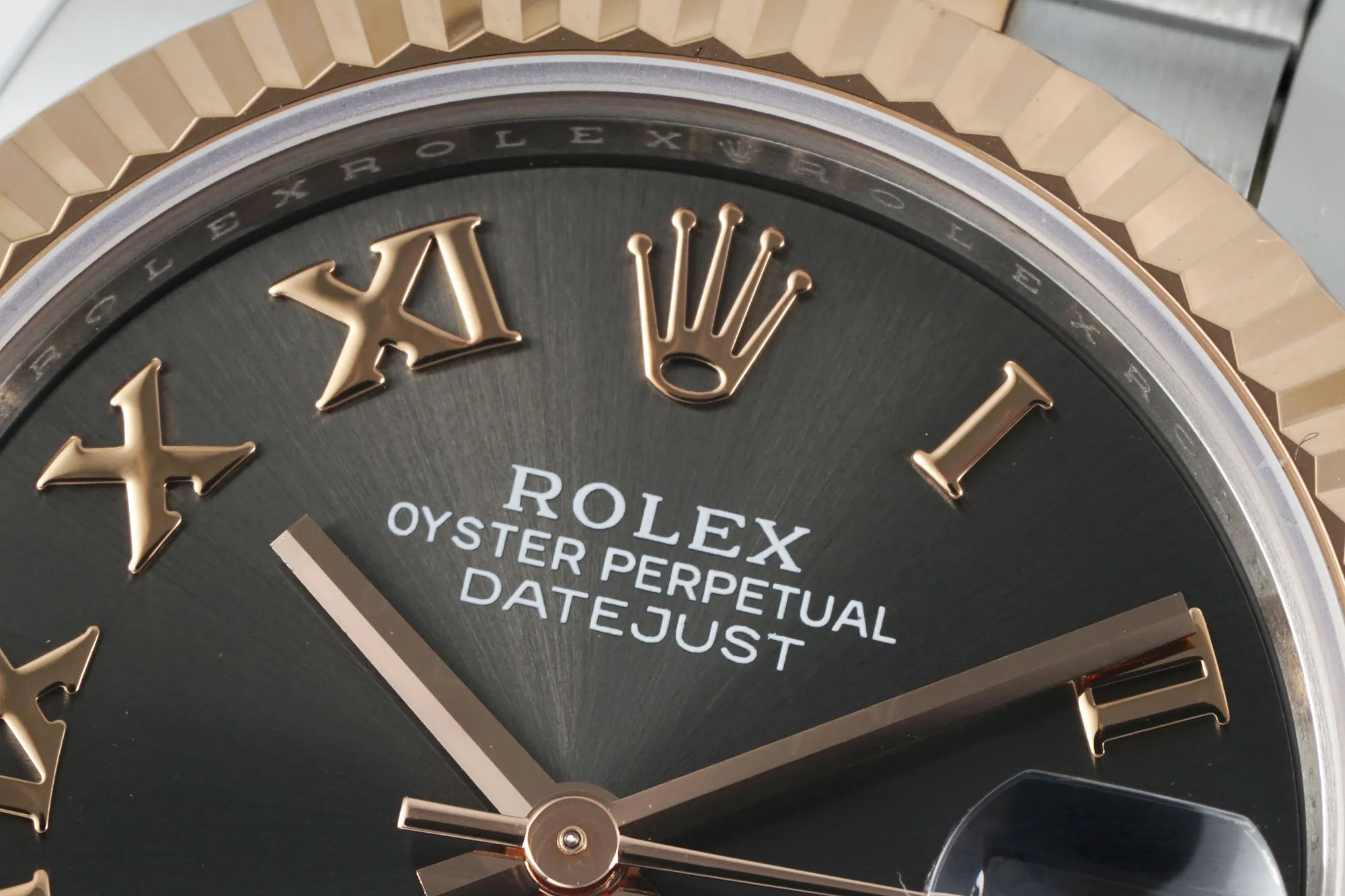 Breathable AR Factory Rolex Datejust 31mm Two-Tone Steel and Rose Gold Jubilee Bracelet Watch with Chocolate Brown Dial and Roman Numerals 4930