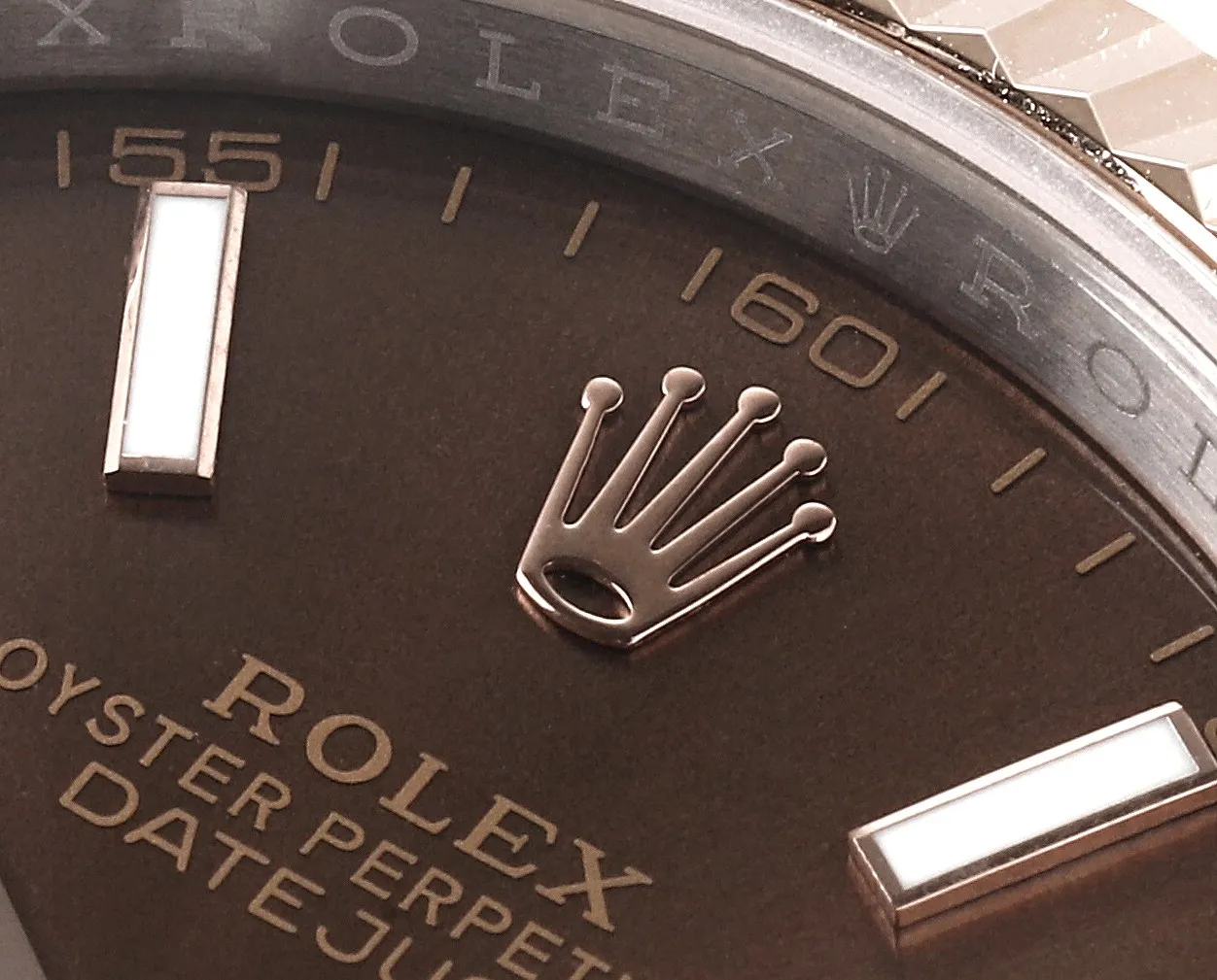ModernLook AR Factory Rolex Datejust 41mm Two-Tone Rose Gold and Steel Fluted Bezel Chocolate Brown Dial Jubilee Bracelet Automatic Men’s Watch 4868