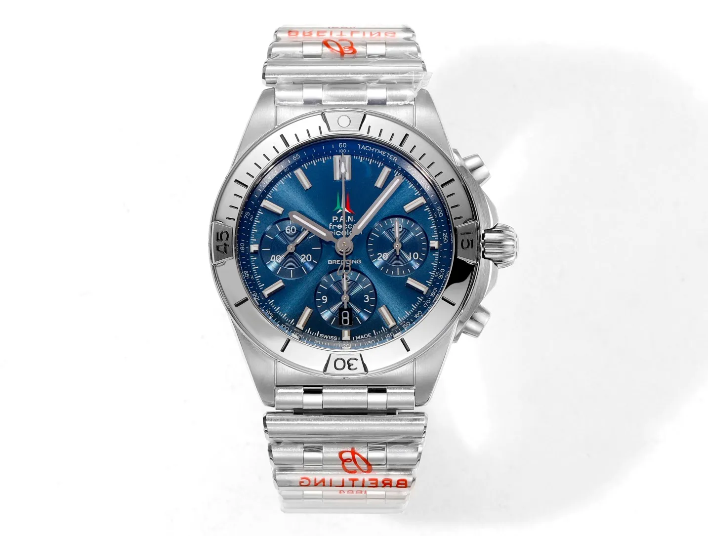 Timeless BLS Factory Breitling Chronomat B01 Chronograph Blue Dial Stainless Steel Bracelet Men’s Luxury Watc 2666