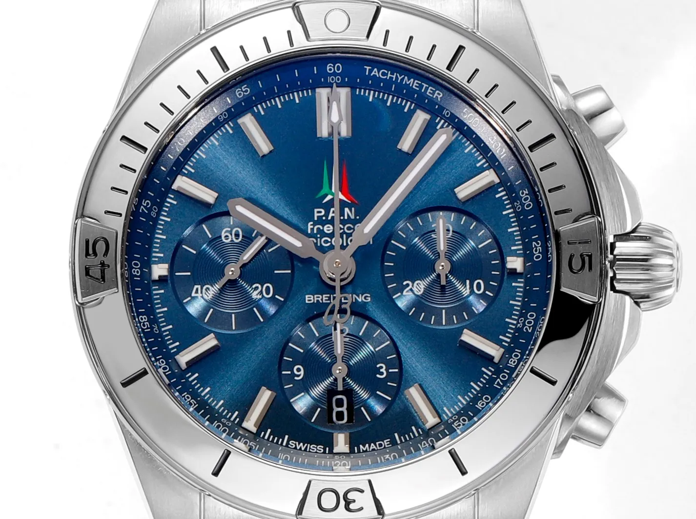 Timeless BLS Factory Breitling Chronomat B01 Chronograph Blue Dial Stainless Steel Bracelet Men’s Luxury Watc 2666