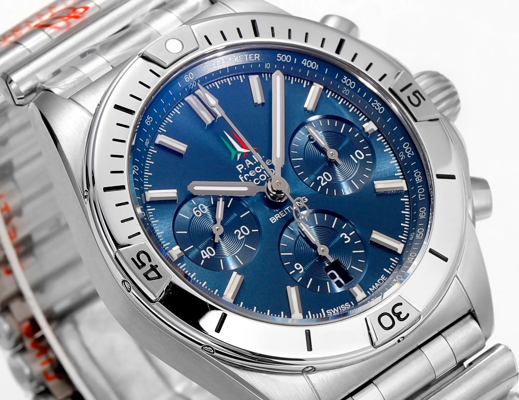 Timeless BLS Factory Breitling Chronomat B01 Chronograph Blue Dial Stainless Steel Bracelet Men’s Luxury Watc 2666