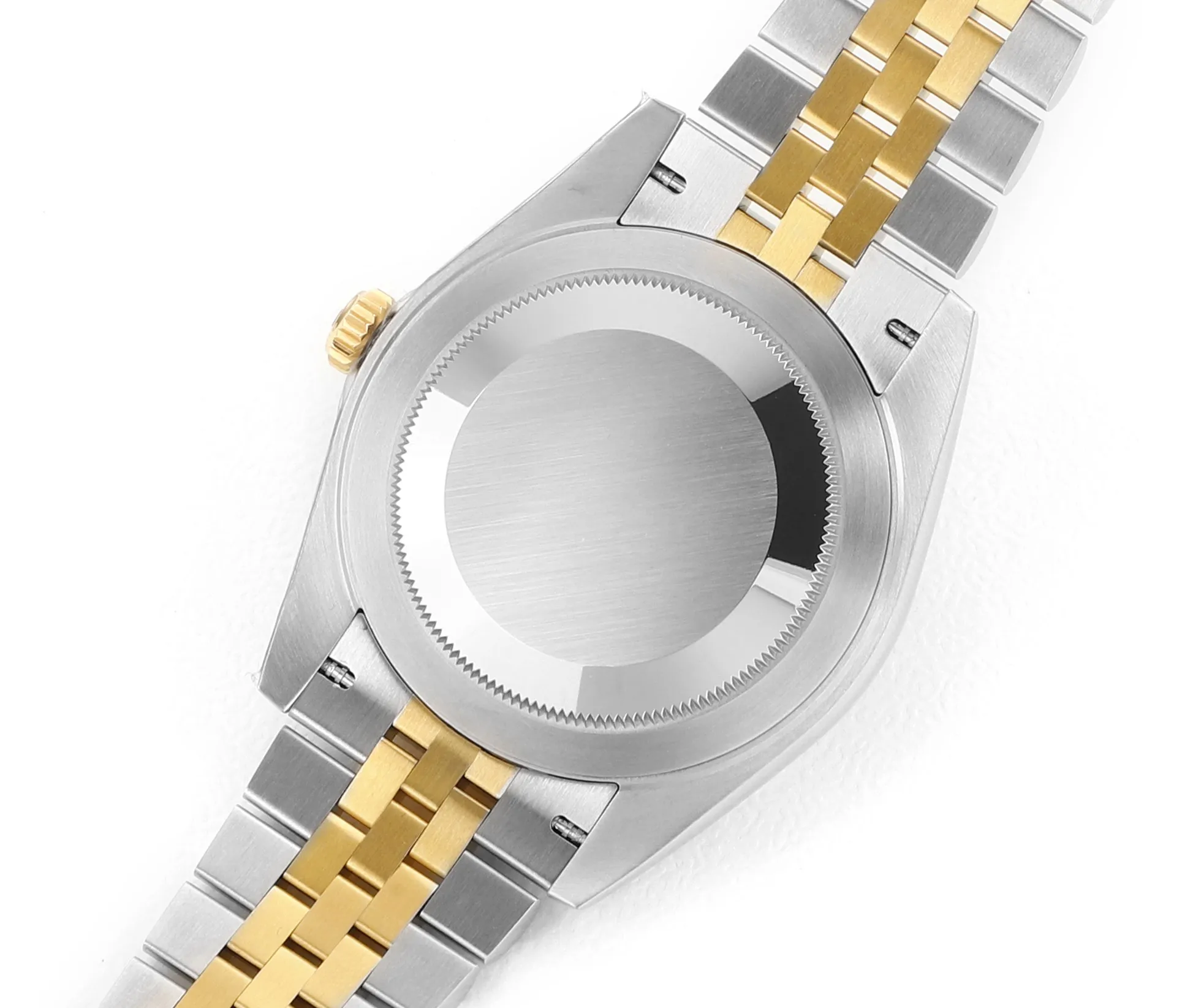 Thermal AR Factory Rolex Datejust 41mm Two-Tone Yellow Gold and Stainless Steel Watch with Fluted Bezel, Champagne Textured Dial, and Jubilee Bracelet 219