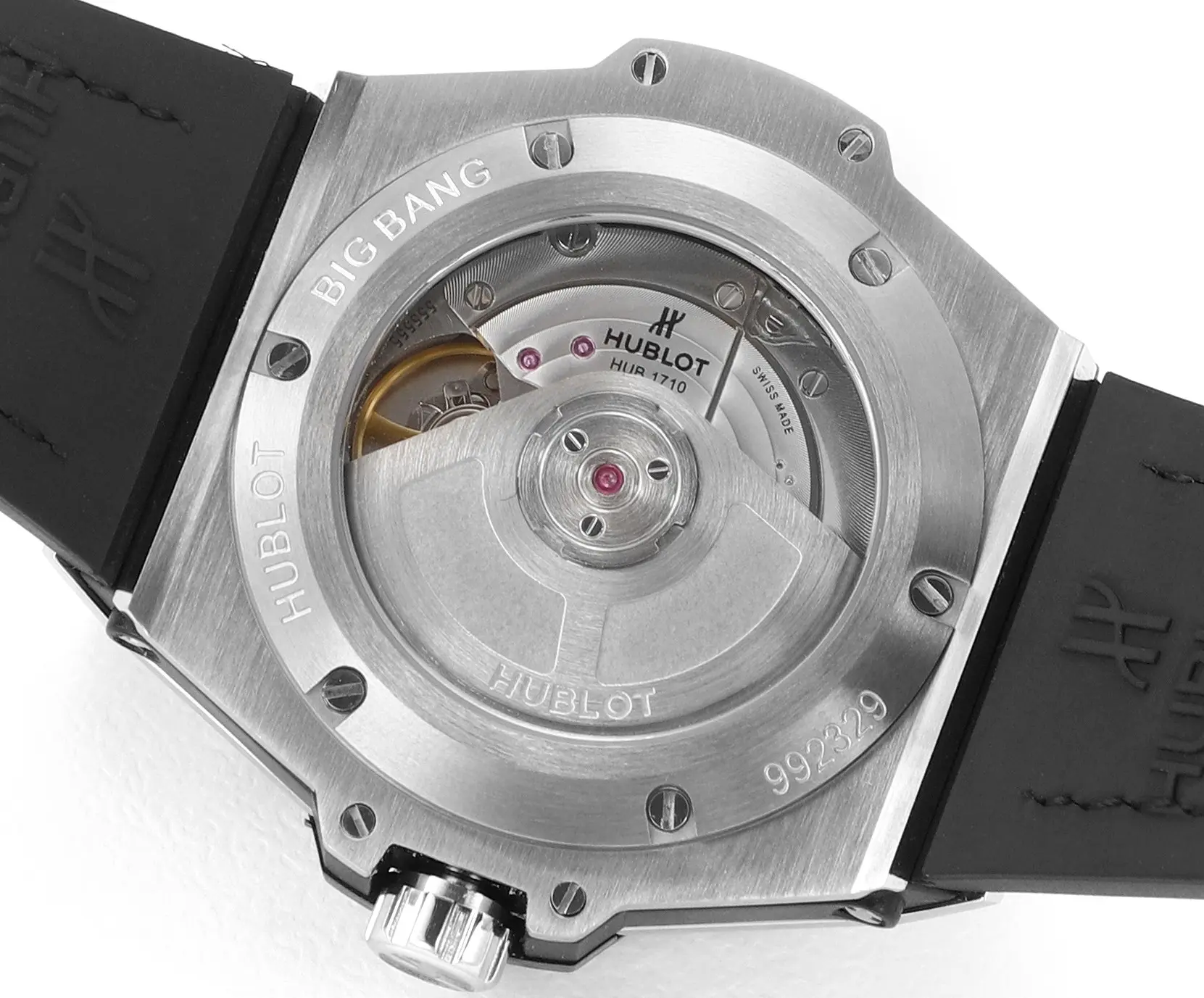 ZF Factory HUBLOT Big Bang One-Click 39mm Stainless Steel White Diamond-Set Watch with Blue Leather Strap – Super Clone Edition HighPerformance 8591
