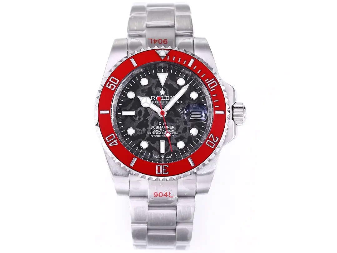 SmartChoice Rolex Submariner PARAKEET – Custom Black Gradient Green Dial with Red Bezel – 904L Stainless Steel by VSF Watches Official Store 330