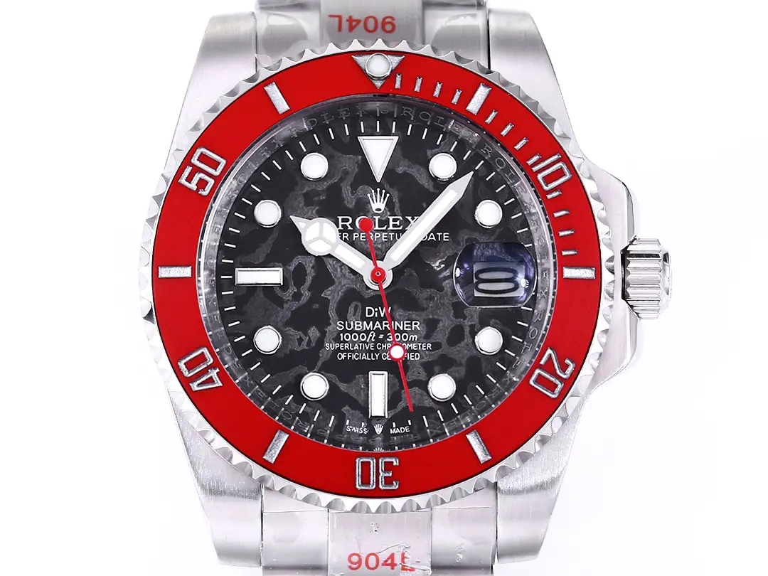 SmartChoice Rolex Submariner PARAKEET – Custom Black Gradient Green Dial with Red Bezel – 904L Stainless Steel by VSF Watches Official Store 330
