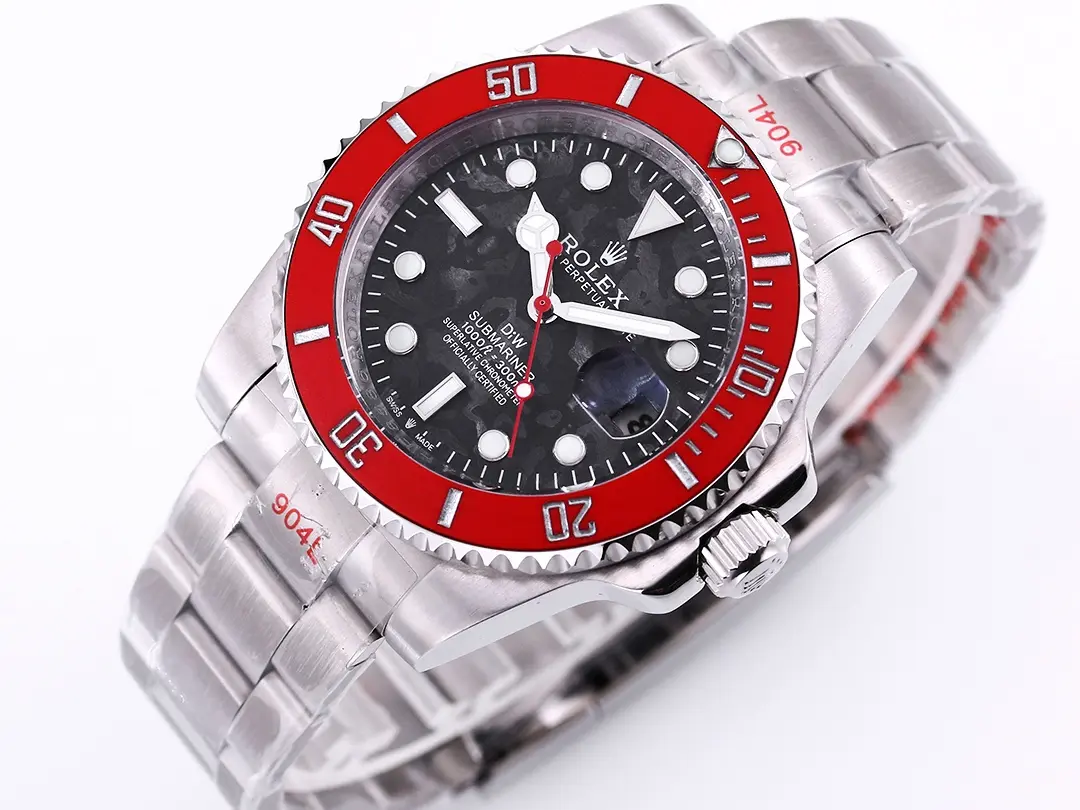 SmartChoice Rolex Submariner PARAKEET – Custom Black Gradient Green Dial with Red Bezel – 904L Stainless Steel by VSF Watches Official Store 330