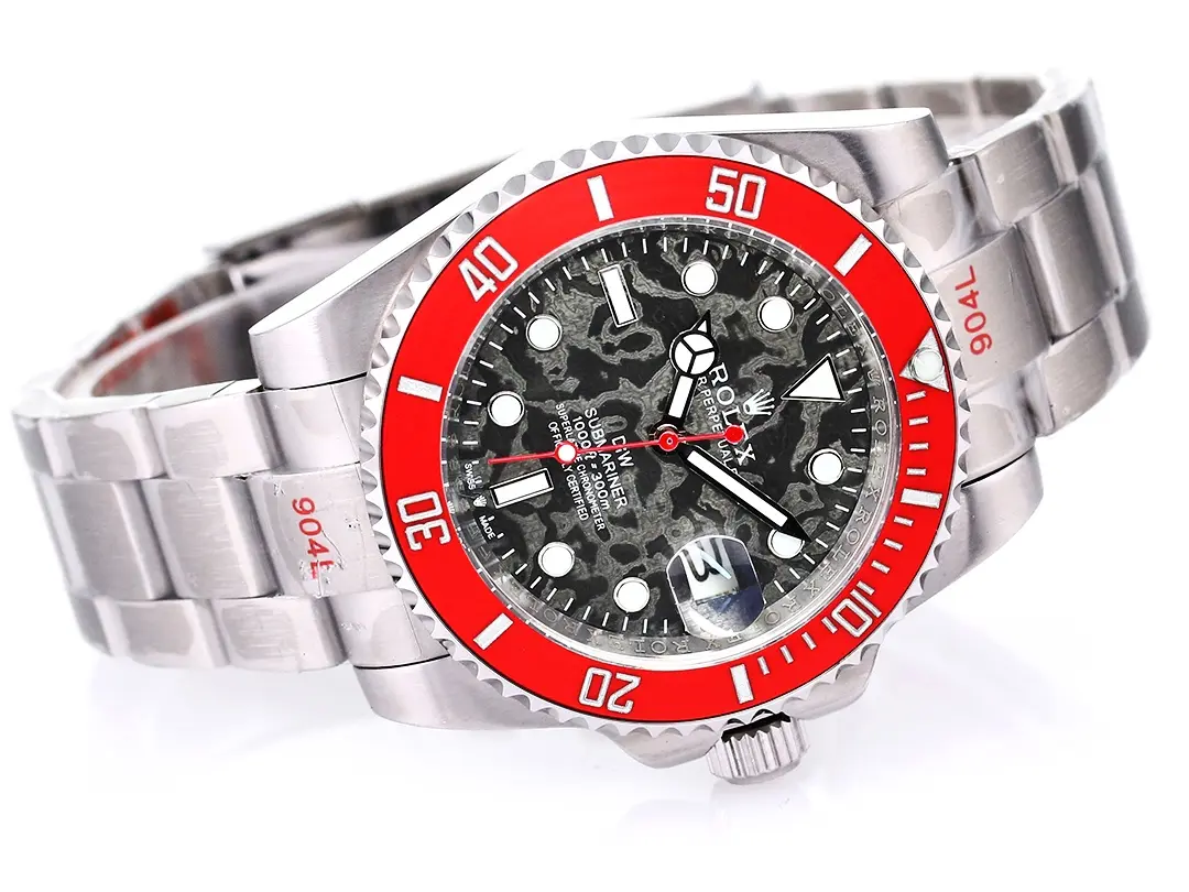 SmartChoice Rolex Submariner PARAKEET – Custom Black Gradient Green Dial with Red Bezel – 904L Stainless Steel by VSF Watches Official Store 330