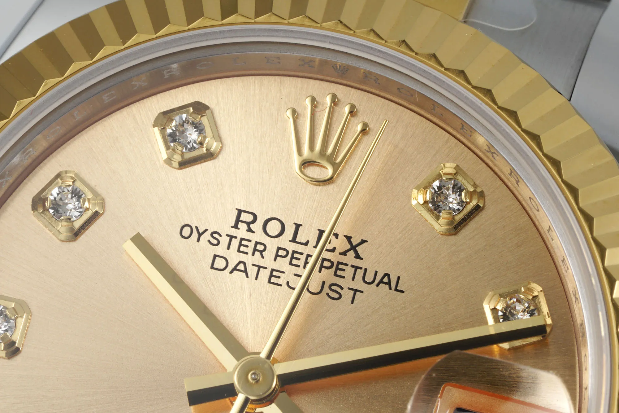 AR Factory Rolex Datejust 31mm Two-Tone Yellow Gold and Steel Oyster Bracelet Champagne Diamond Dial Ladies Watch Soft 191