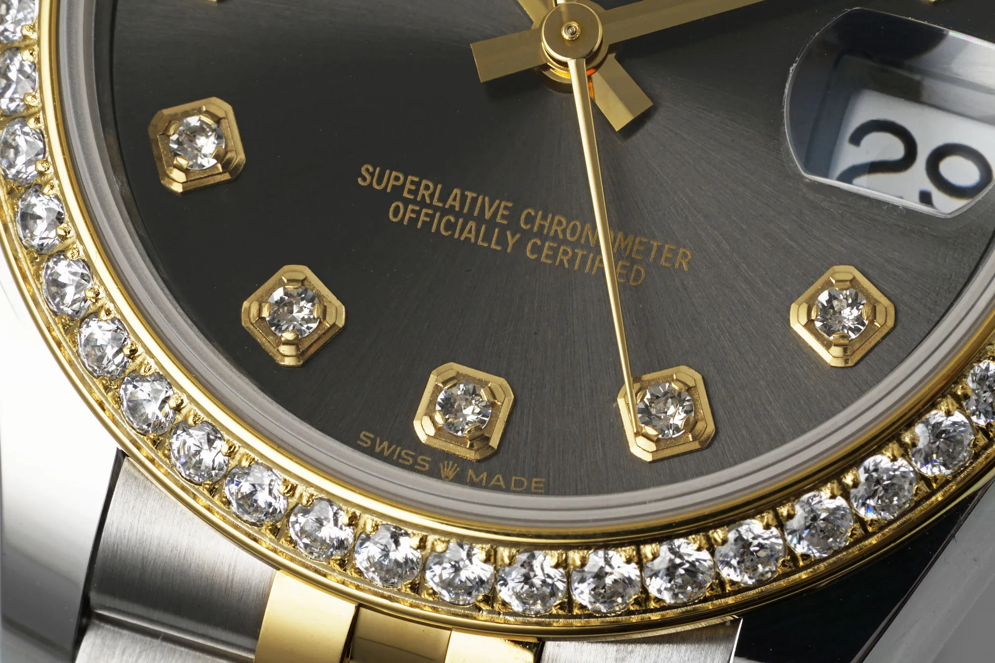 Seasonal AR Factory Rolex Datejust 31mm Two-Tone Yellow Gold and Stainless Steel Black Dial Diamond Bezel and Markers Women’s Luxury Watch 198