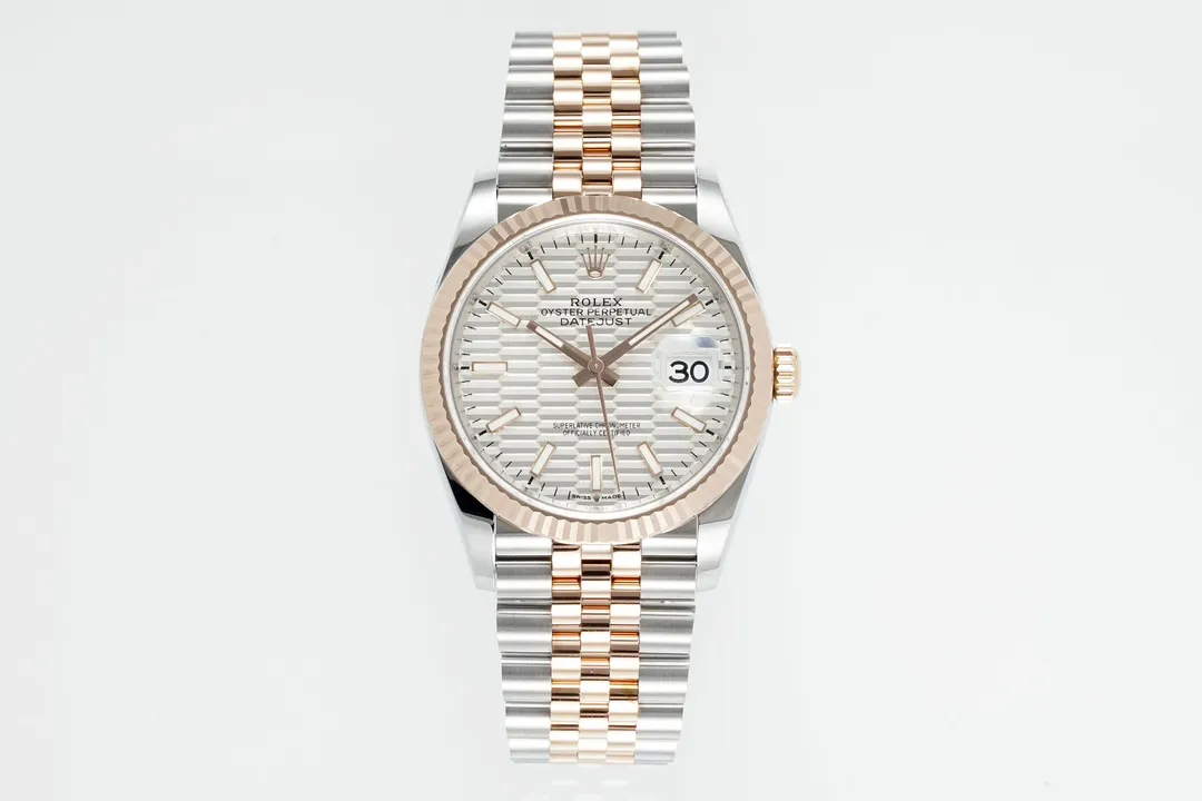 VS Factory Rolex Datejust 36mm Two-Tone Stainless Steel and Rose Gold Jubilee Bracelet Watch WeatherProof 4431