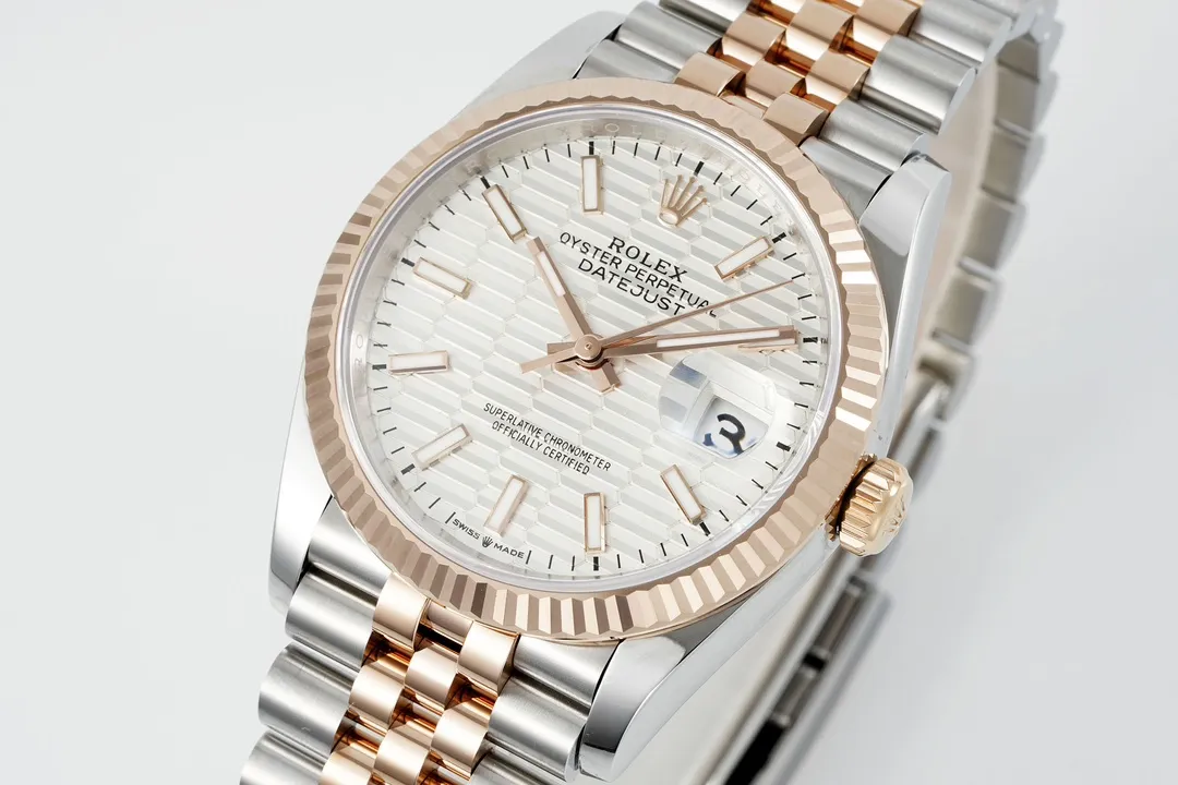 Effortless VS Factory Rolex Datejust 36mm Two-Tone Stainless Steel and Rose Gold Jubilee Bracelet Watch 289