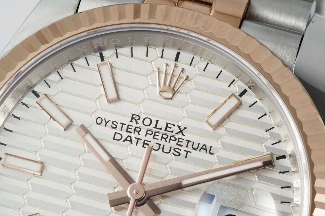 Effortless VS Factory Rolex Datejust 36mm Two-Tone Stainless Steel and Rose Gold Jubilee Bracelet Watch 289