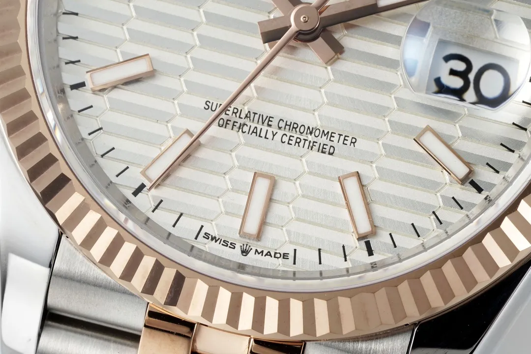 Effortless VS Factory Rolex Datejust 36mm Two-Tone Stainless Steel and Rose Gold Jubilee Bracelet Watch 289