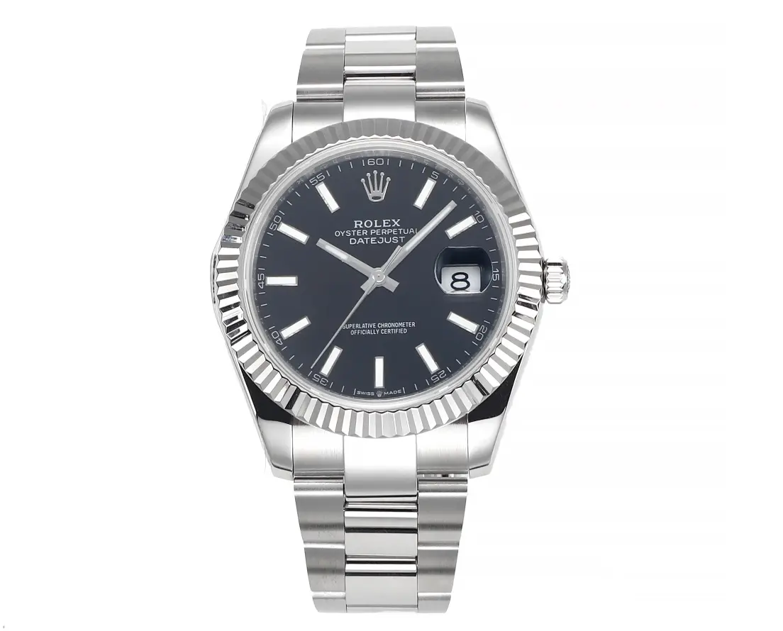 Minimalist Rolex Datejust 41mm Black Dial Stainless Steel Automatic Watch – Super Clone Rolex 183