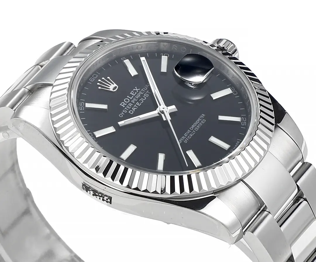 Minimalist Rolex Datejust 41mm Black Dial Stainless Steel Automatic Watch – Super Clone Rolex 183