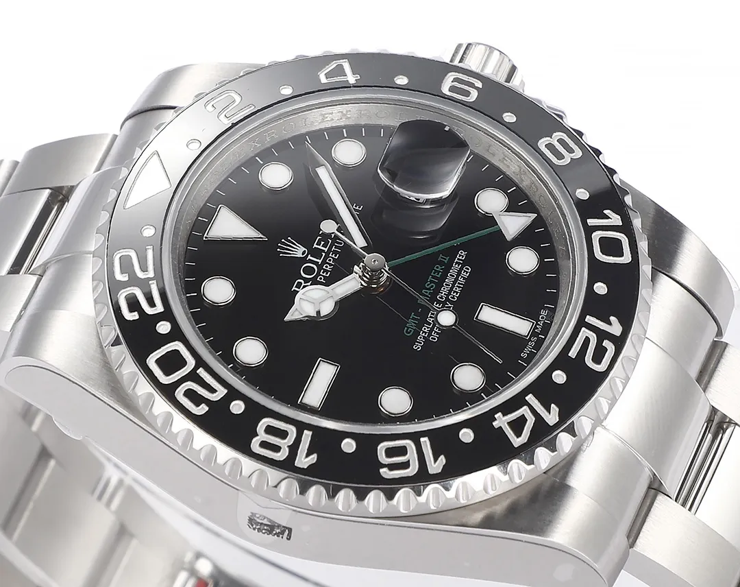 Comfortable AR Factory Rolex GMT-Master II 40mm Black Dial Ceramic Bezel Stainless Steel Automatic Watch 371