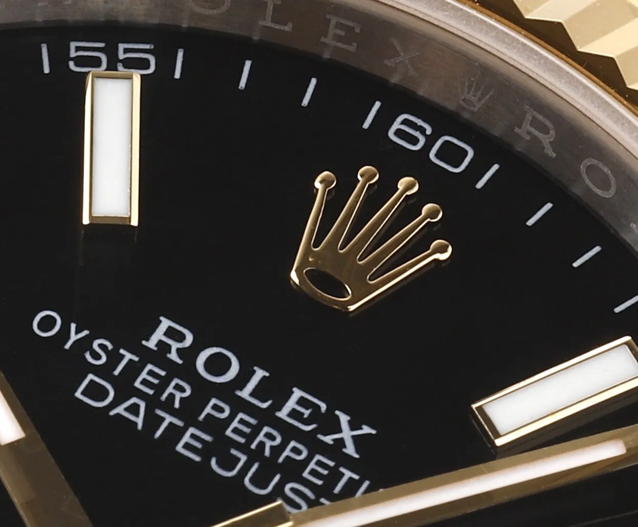 DailyWear AR Factory Rolex Datejust 41mm Two-Tone Yellow Gold and Stainless Steel Black Dial Fluted Bezel Automatic Men’s Watch 211