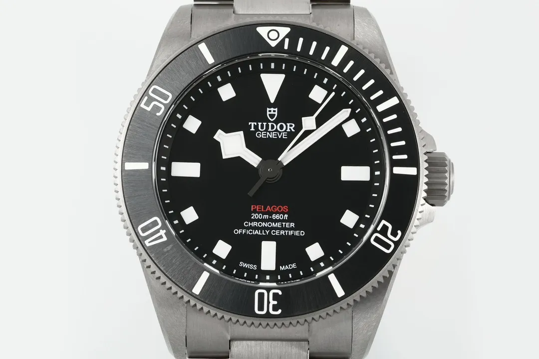 ZF Factory Tudor Pelagos Automatic Black Dial Titanium Diver’s Watch with Silver Metal Bracelet Packable 4292