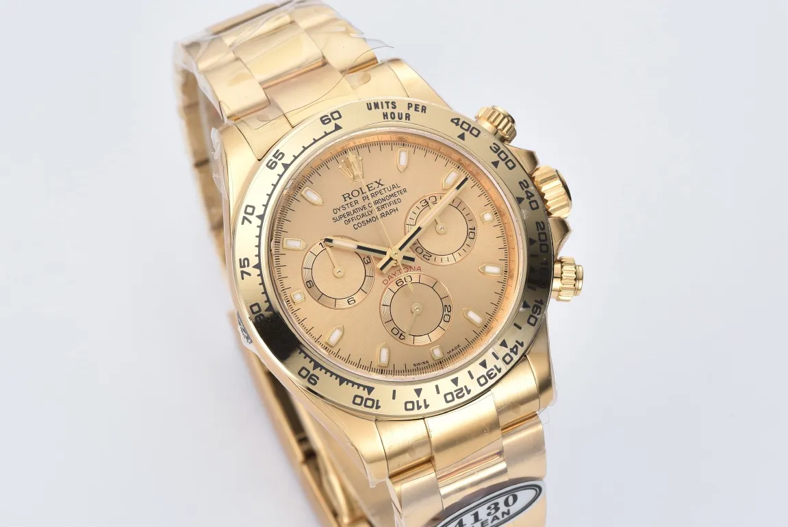 GoAnywhere BT Factory Rolex Daytona Clean Factory 116508 Champagne Dial Full Gold BT Luxury Chronograph Watch from VSF Watches 4818