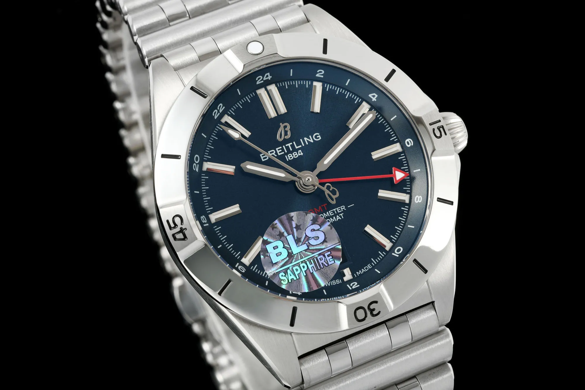 ComfortFit BLS Factory Breitling Endurance Pro Blue Dial Stainless Steel Bracelet Quartz Men’s Watch 2675