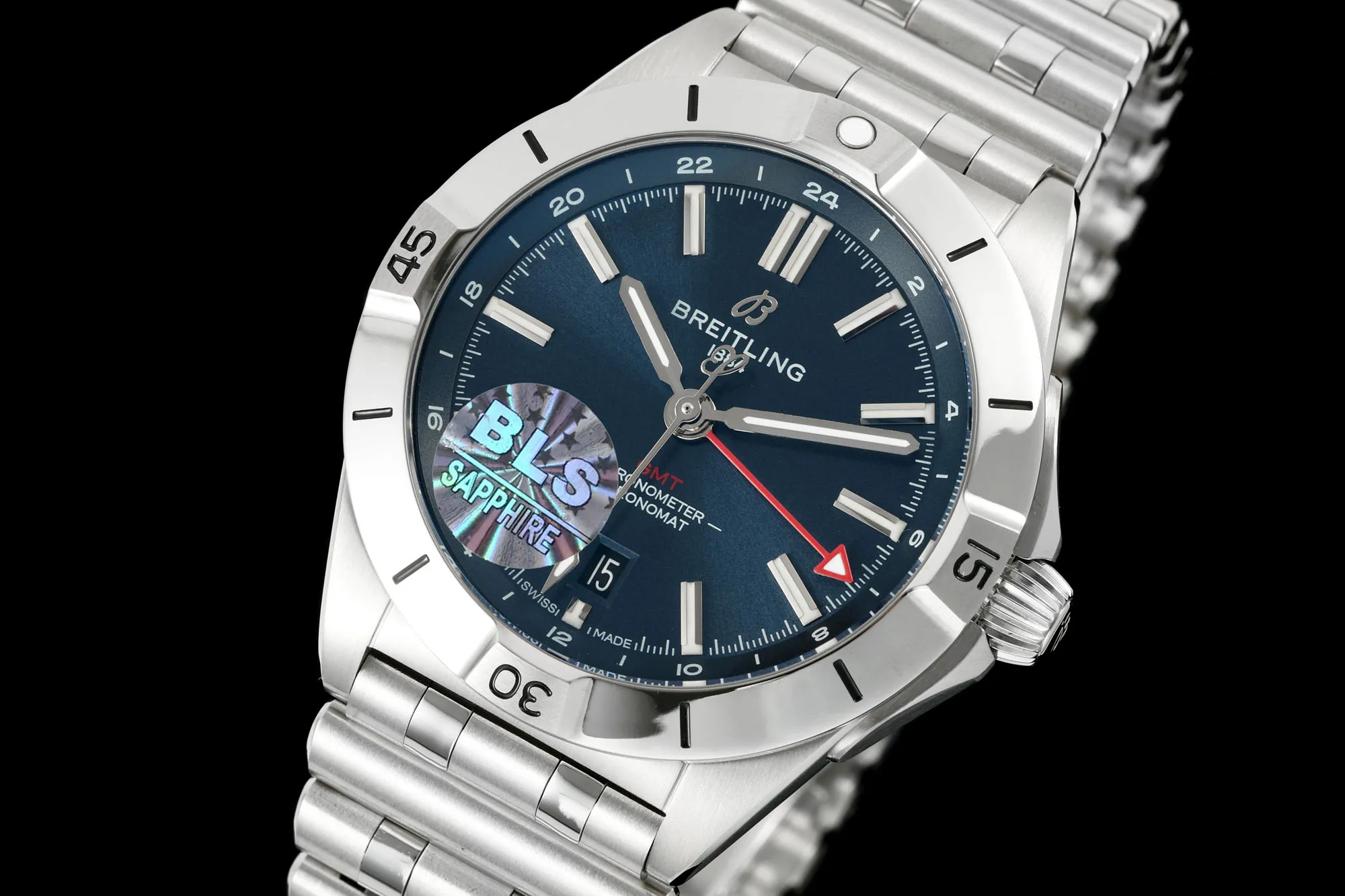 ComfortFit BLS Factory Breitling Endurance Pro Blue Dial Stainless Steel Bracelet Quartz Men’s Watch 2675