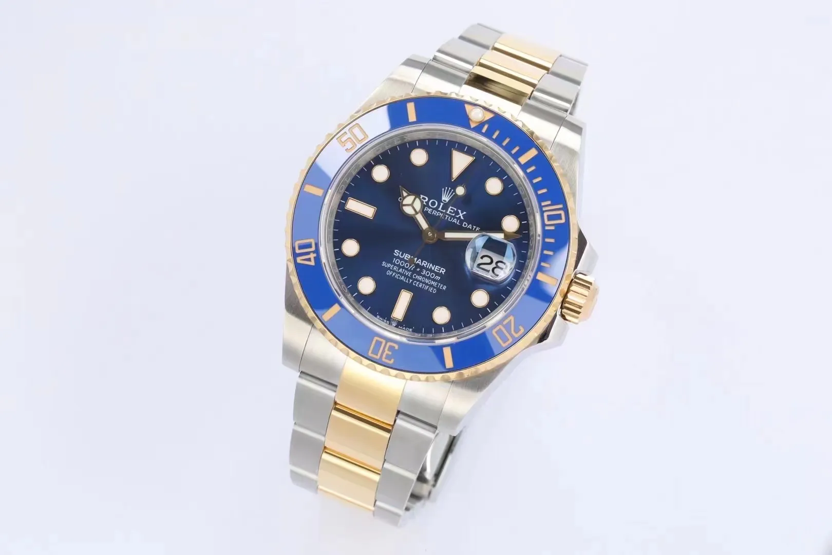 Tailored AR Factory Rolex Submariner Date Blue Dial Ceramic Bezel Two-Tone Stainless Steel Watch 315