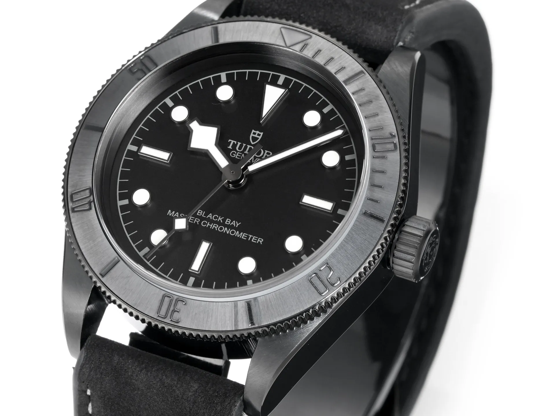ZF Factory Tudor Black Bay Master Chronometer Black Dial Leather Strap Men’s Diver Watch Bold 4258