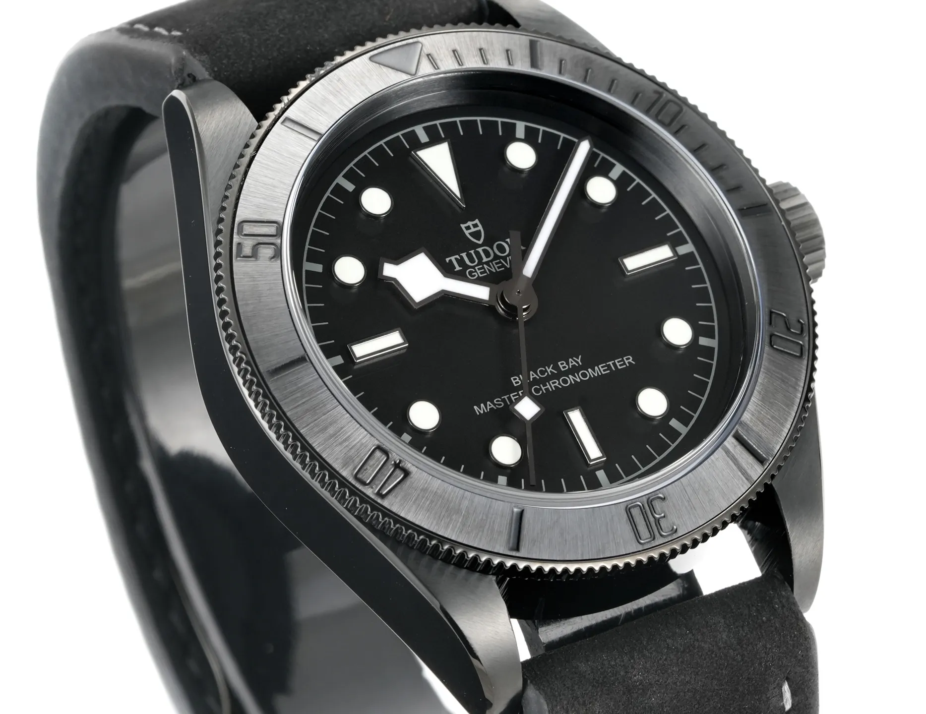 ZF Factory Tudor Black Bay Master Chronometer Black Dial Leather Strap Men’s Diver Watch Bold 4258
