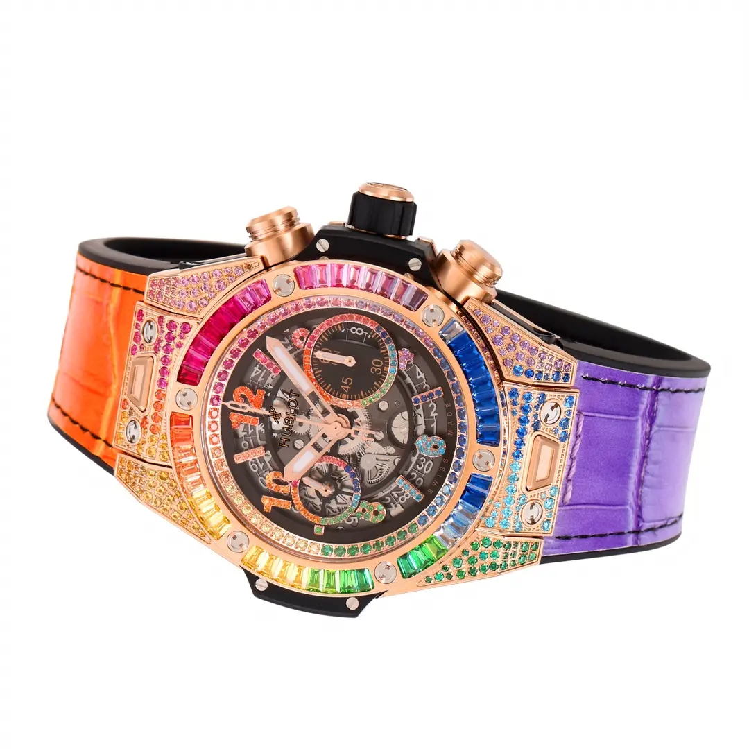 TW Factory Hublot Big Bang Unico Rainbow Watch – Multicolor, Chronograph, 45mm, Super Clone Edition BestValue 847