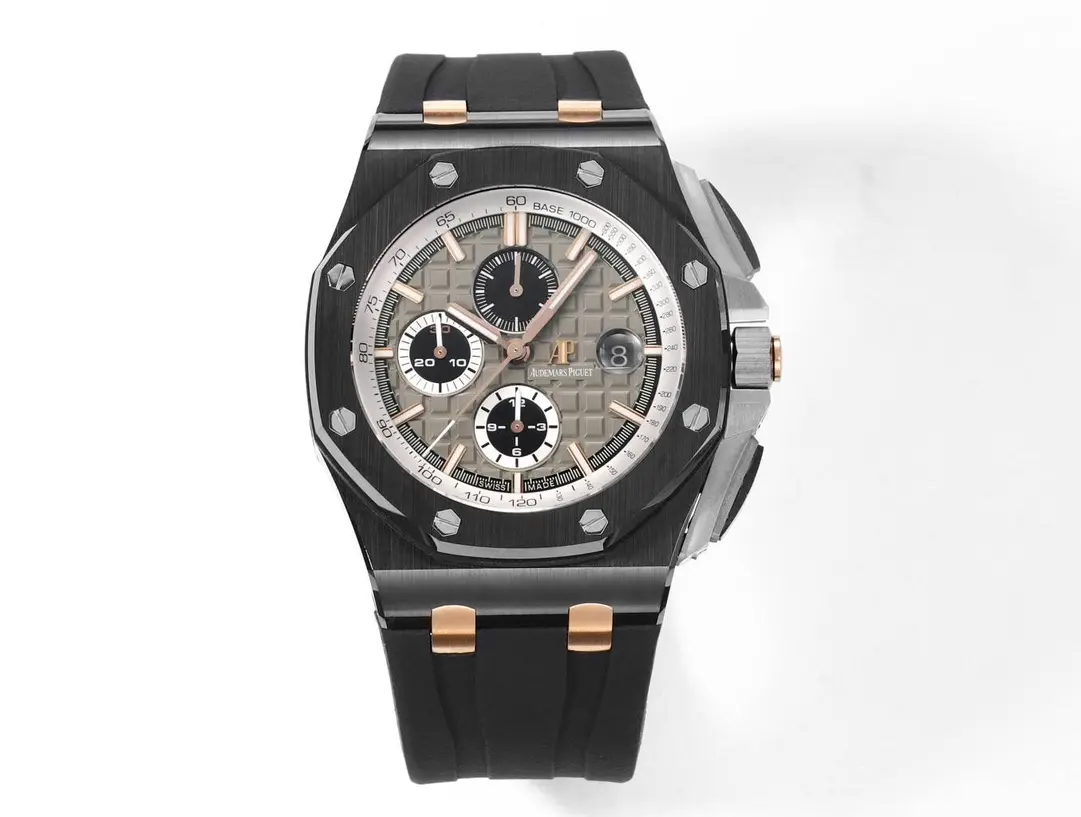ZF Factory Audemars Piguet Royal Oak Offshore Chronograph Black Ceramic Rose Gold –  Super Clone Watch Original 2300