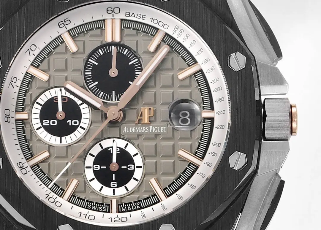 ZF Factory Audemars Piguet Royal Oak Offshore Chronograph Black Ceramic Rose Gold –  Super Clone Watch Original 2300